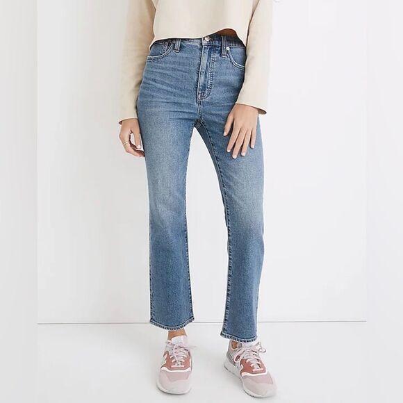 Madewell Slim Demi-Boot Hemp Denim Jeans in Enright Wash Size 25 NA931 - Picture 1 of 16